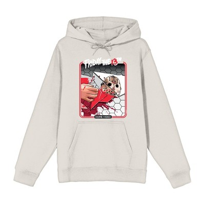 Friday the 13th Broken Mirror and Bloody Mask Adult Long Sleeve Hoodie