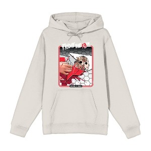 Friday the 13th Broken Mirror and Bloody Mask Adult Long Sleeve Hoodie - 1 of 2