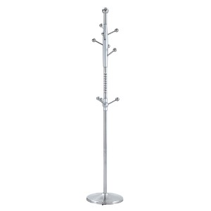 Cesicia 72" Modern Stainless Steel Coat Rack, Solid Wood Reinforcement At The Bracket, Detachable Bracket - 1 of 4