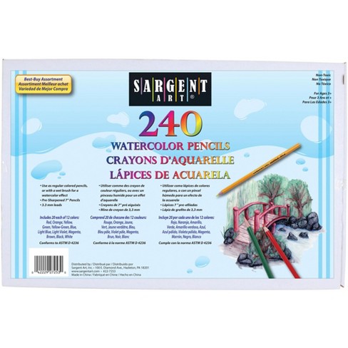 Sargent Art Watercolor Pencils, Assorted Color, Set Of 240 : Target