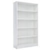 FURNIinspire Decorative Bookshelf 5 Shelf Floor Standing Unit Storage Shelves, Modern Open Bookshelf For Home Office, White, 11.6"*33"*60" - 2 of 4
