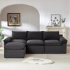 111'' Corduroy Cloud Modular Sectional Sofas with High-Density Sponge Seat and Freely Combinable Design - 3 of 4