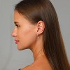 Gold Huggie Small Hoop Earrings with Charm Personalized /Star/Cross/Lock/Key 18k Gold Plated Crystal Drop Dangle Earrings for Women - 4 of 4