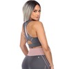 Women's Cut Out Back Mesh Sports Bra - White Mark - 3 of 4