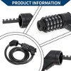 Unique Bargains Bicycle Lock Bicycle Padlock 5 Digit Resettable Bike Cable Lock Black 1Set - 2 of 4