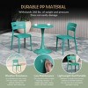 WestinTrends Playa Outdoor Modern Stackable Plastic Patio Dining Chairs (Set of 4) - 3 of 4