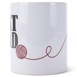 Elanze Designs Cat Dad Yarn Black 11 Ounce Stoneware Coffee Mug - 1 of 2