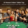 Costway 48" Poker Table Top - 8 Player Foldable Texas Holdem Poker Table Topper Green/Blue - 4 of 4