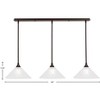 Toltec Lighting Any 3 - Light Chandelier in  Dark Granite with 12" Italian Bubble Shade - 2 of 2
