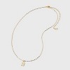 14K Gold Dipped Enamel "A" Initial Pendant Necklace - A New Day™ Gold/White - 2 of 4
