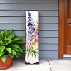 HomeRoots 36" White Purple And Blue Watercolor Floral Solid Wood Porch Sign - 2 of 4