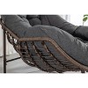 NicBex Modern Accent Chair, Living Room Chairs Rattan Rocking Chair with Padded Cushion, Recliner Chair Reading Chair for Living Room, Outdoor - 4 of 4