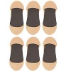 Memoi Closed Toe Stiletto Cotton Blend Shoe Liners 6 Pack Nude One Size - 3 of 4
