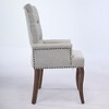 Kumasinova Luxury Chenille Fabric Dining Chairs with High Tufted Back,Set of 1,Elegant Rubberwood Club Chairs for Kitchen,300lbs Max - 4 of 4