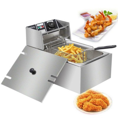 Winado 6L 2500W Electric Deep Fryer Commercial Tabletop Restaurant Frying Basket