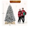 6ft/7.5ft/9ft Pre-lit Snow Flocked Christmas Tree with Remote, Hinged Pine Christmas Tree and Foldable Base for Home, Party Decoration - 4 of 4
