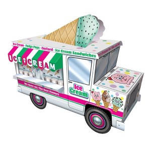 Beistle 3-D Ice Cream Truck Centerpiece, 8" x 10�.25", (2/Pkg) Multicolored - 1 of 4