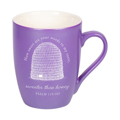 Elanze Designs How Sweet Are Your Words To My Taste Sweeter Than Honey Passion Purple 10 ounce New Bone China Coffee Cup Mug
