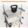 4 - Tier Over Toilet Storage Shelf Heavy Duty Metal Shelves Above Behind Toilet Laundry Space - Saving for Small Rooms No Drill - 3 of 4