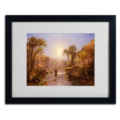 Trademark Fine Art -Jasper Cropsey 'Indian Summer' Matted Framed Art