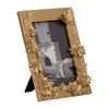 Sagebrook Home Boho Gold Picture Frame - Floral Butterfly Design - Resin & Glass - Vintage Photo Frame for Home, Office, Bedroom - 8" Metallic Gold - 2 of 4