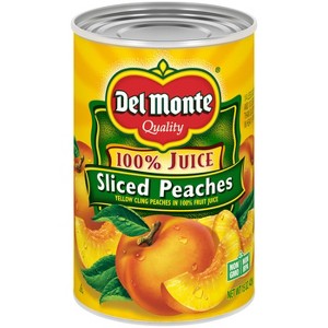 Del Monte Yellow Cling Peach Slices in 100% Real Fruit Juice 15oz - 1 of 4