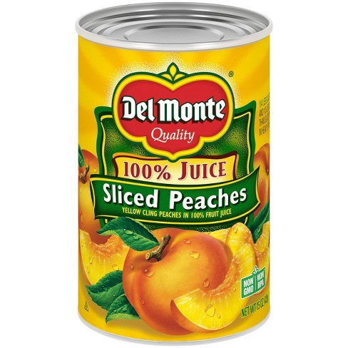 Del Monte Yellow Cling Peach Slices in 100% Real Fruit Juice 15oz - image 1 of 4