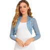 INSPIRE CHIC Women's Elegant Sheer Floral Lace Crop Bolero Shrug - 3 of 4