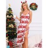cheibear Women's Sleeveless Racer Back Full Slip Camisole Midi Nightgowns - 4 of 4
