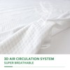 Aoibox Waterproof Twin Mattress Protector Cooling Soft Bamboo Viscose 3D Air Fabric Noiseless Fitted Cover 8-14 Inch Deep Pocket - 3 of 4