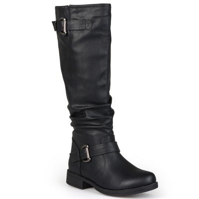 Journee Collection Womens Stormy Stacked Heel Riding Boots, Black 8 ...