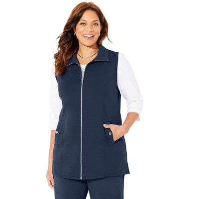 Catherines Women's Plus Size Suprema Studio Zip Front Vest