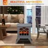 QingMoon Electric Fireplace Stove, 17" Freestanding Fireplace Heater with Realistic Flame Effect and Overheating Safe Design for Living Room - 2 of 4
