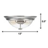 Prominence Home 13 Inch Elegant Flush Mount Indoor Ceiling Light, Clear Glass Lighting Fixture for Bedroom or Living Room, Madalyn, 51380-31, Nickel - 2 of 4