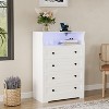 4 Drawer Wooden Dressers for Bedroom, Modern Nightstand for Bedside, Wood Chest of Drawers Storage Organizer for Living Room, Hallway, Closet - 2 of 4
