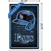 Trends International MLB Tampa Bay Rays - Neon Helmet 23 Framed Wall Poster Prints - 3 of 4