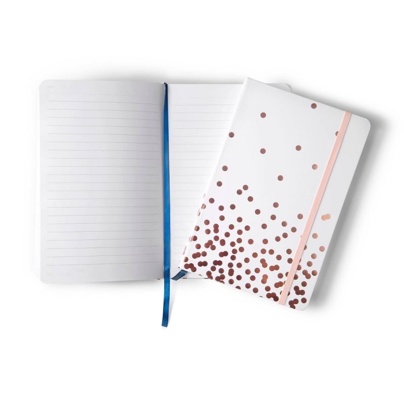 Lined Journal 8.5&#34; x 5.5&#34; Rose Gold Dot - Dabney Lee, 4 of 7