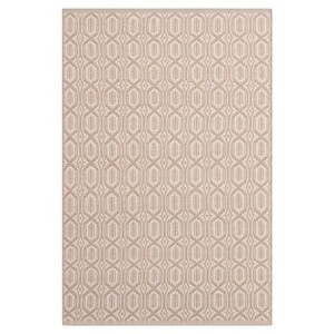 Ivory/Gray Geometric Flatweave Woven Accent Rug 3