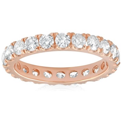 1/3 Carat Diamond Eternity Wedding Band in 10K Rose Gold (Ring Size 5.5)