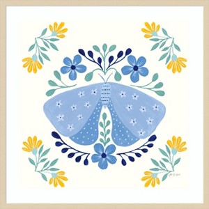 Amanti Art Folk Butterfly I by Yvette St. Amant Wood Framed Wall Art Print - 1 of 4