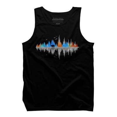 Men's Design By Humans Sounds of Nature Color Tree Notes By NomAdartStudio Tank Top
