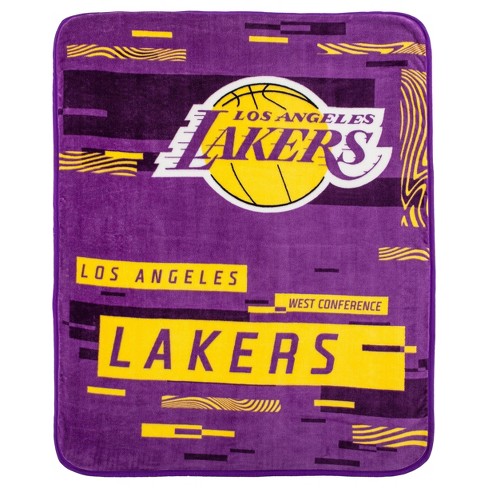 Nba Los Angeles Lakers Digitized 60 X 80 Raschel Throw Blanket : Target