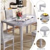 Hooseng Modern Luxurious Style 5/7 Piece Dining Room Table Set, Tempered Glass Top Dining Table Set for 4/6, Metal Frame And Upholstered Dining Chairs - 4 of 4