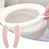 Unique Bargains 4pair Toilet Seat Cover Pad Bathroom Warm Toilet Seat Cushion Washable Reusable - 2 of 4
