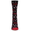 Memoi Women's Love and Hearts Bamboo Blend Crew Socks Black 9-11 - 2 of 4