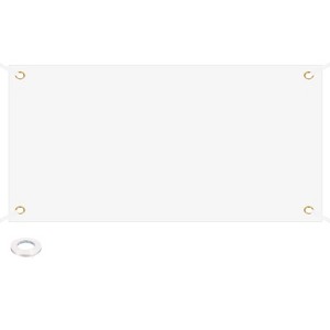 Unique Bargains Polyester Decorate DIY Blank Banners Signs with Hanging Rope - 1 of 4