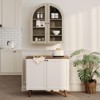 4 Drawer Dresser for Bedroom, Rattan Chest of Dressers, Modern Wood Tall Dresser with Power Outlets, Drawer Organizer Unit with Metal Handle - 3 of 4