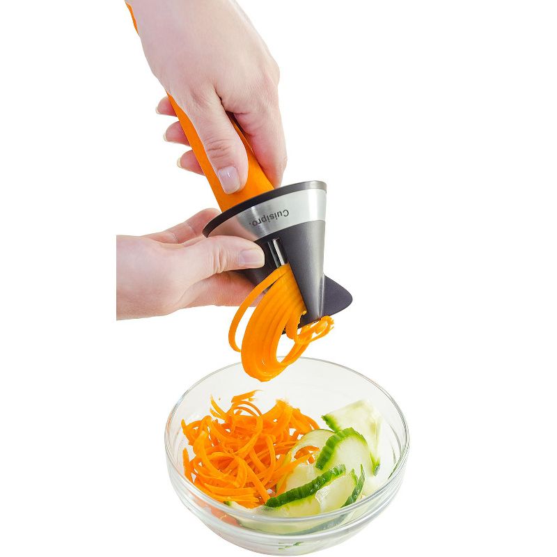 Cuisipro Dual Blade Spiral Cutter Set, 2-Piece, Compact Vegetable Spiralizer for Julienne Spirals and Ribbons, 2 of 4