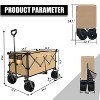 Folding Wagon, Heavy Duty Utility Beach Wagon Cart for Sand - 3 of 4