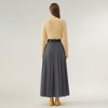 Anna-Kaci Women's High Waist Pleated Maxi Skirt with Structured A-Line Silhouette - 3 of 4